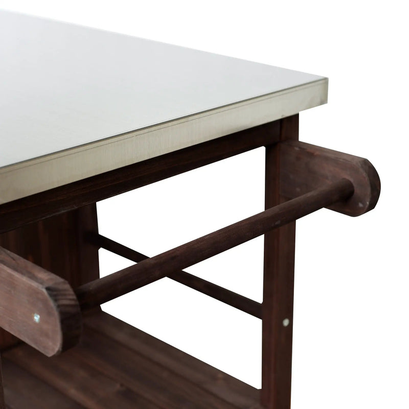 Outdoor Kitchen Island Fir Wood Prep Station by HouseOfZazla