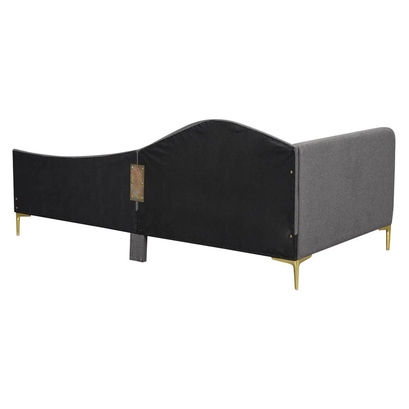 Upholstered Daybed With Headboard And Armrest, Support Legs by HouseOfZazla