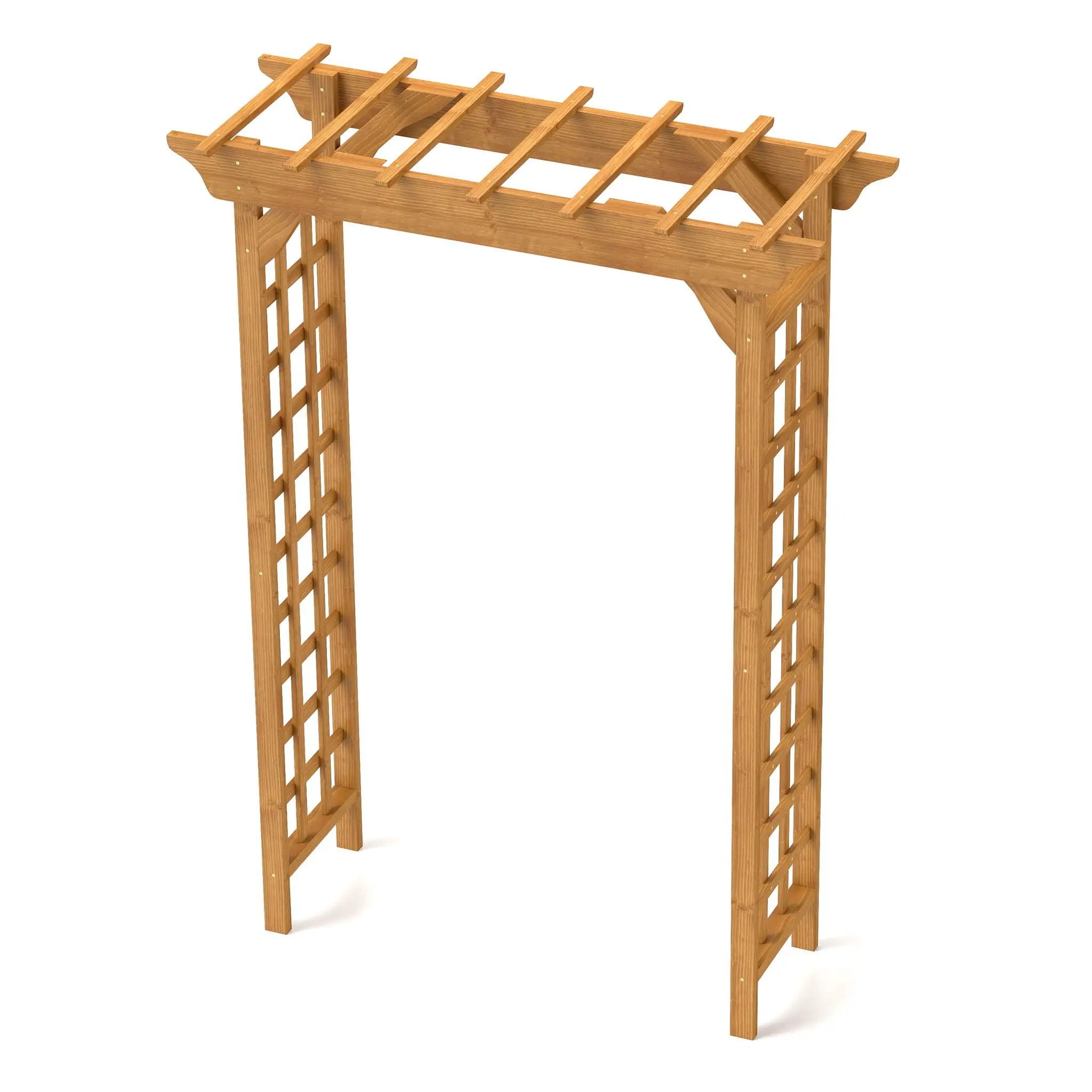 Arbor, Wedding Arch For Ceremony, Trellis For Plant Climbing, Christmas Decor Pergola For Garden Backyard - Yellow by HouseOfZazla