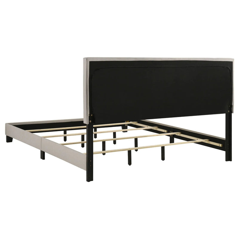 Boyd Upholstered California King Panel Bed Ivory by Unique Piece Furniture