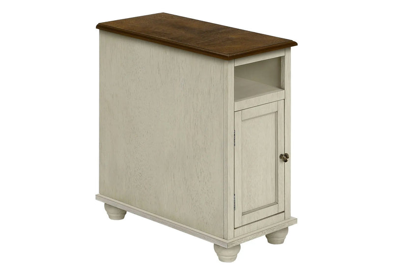 Accent End Table, Storage, Traditional - White by HouseOfZazla