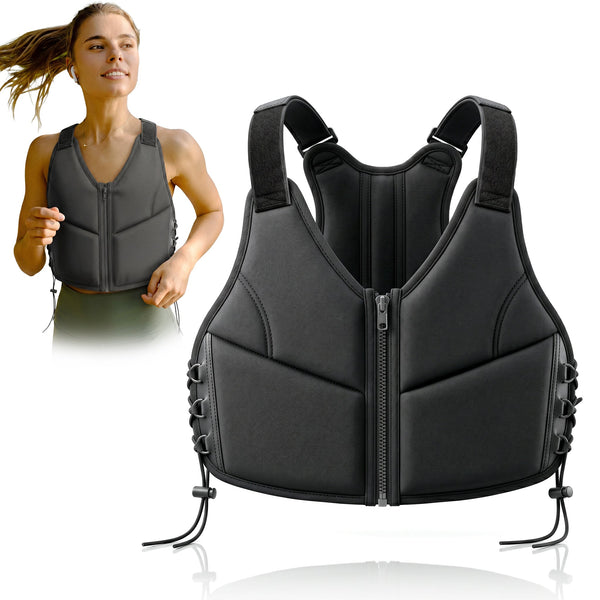 10LBS Adjustable Weighted Vest for Women with Secure Fit - Black