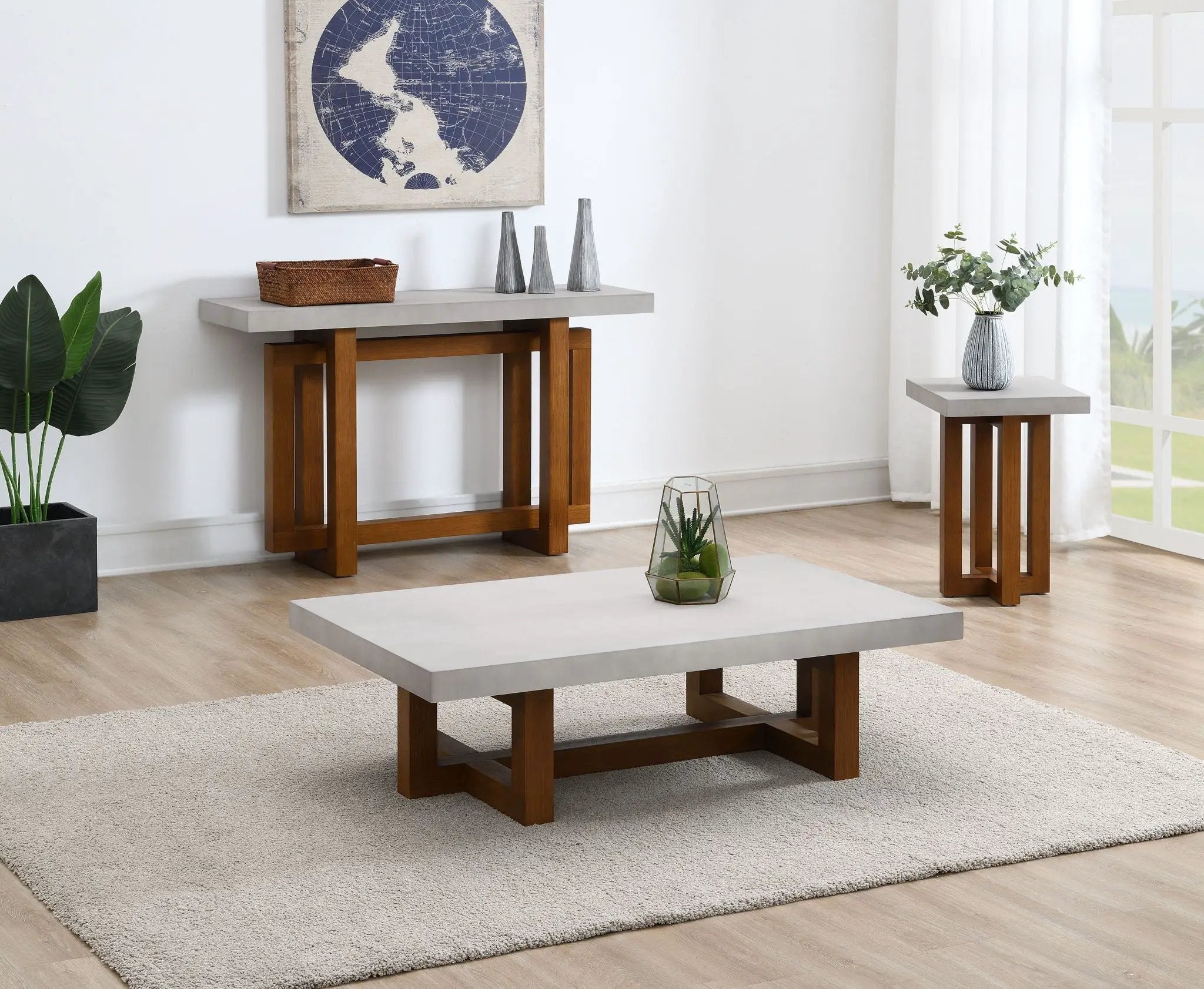 Keven Faux Concrete Top Table by HouseOfZazla