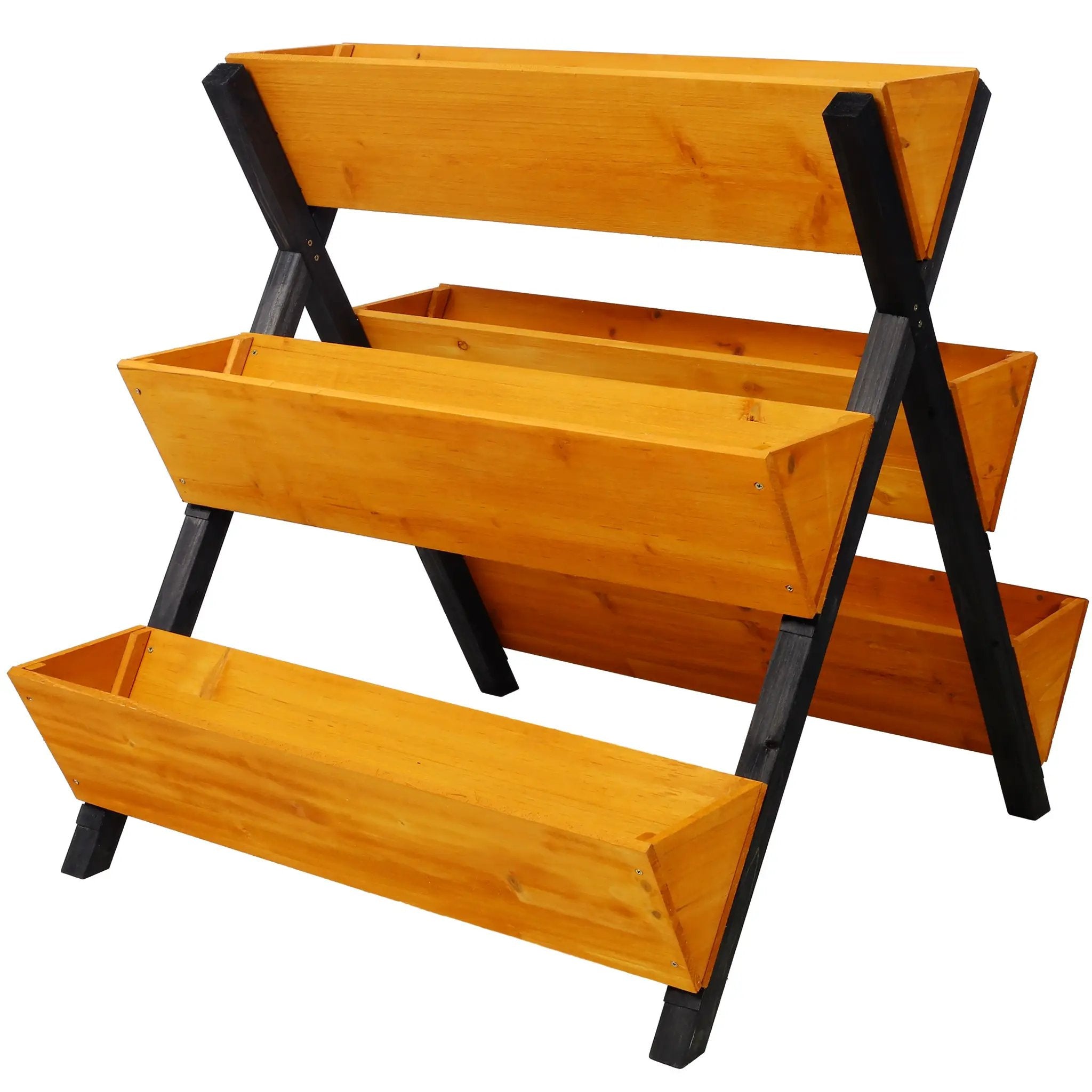 3 Tiers Wooden Vertical Raised Garden Bed with Legs by HouseOfZazla