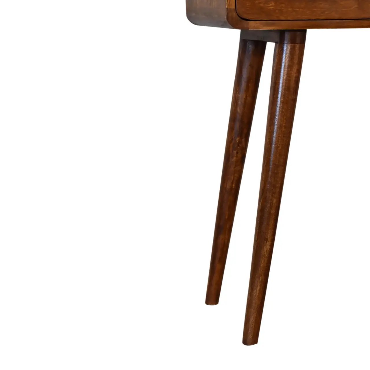 Solid Wood Mini Console Table, 2 Drawers, 1 Open Slot by HouseOfZazla