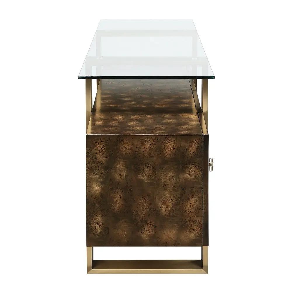 Mabyn - Console Cabinet - Brass & Antique Brown by Unique Piece Furniture
