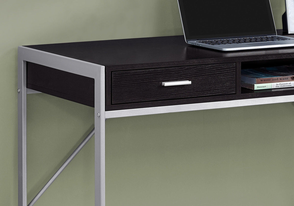 Computer Desk with Storage Drawers for Home Office - Dark Brown, Light Brown, or White, photo 7 of 12