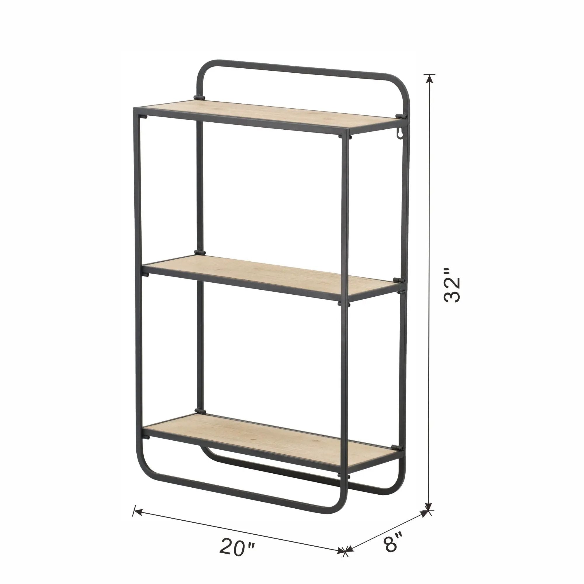 Wall Shelf - Black Brown by Unique Piece Furniture