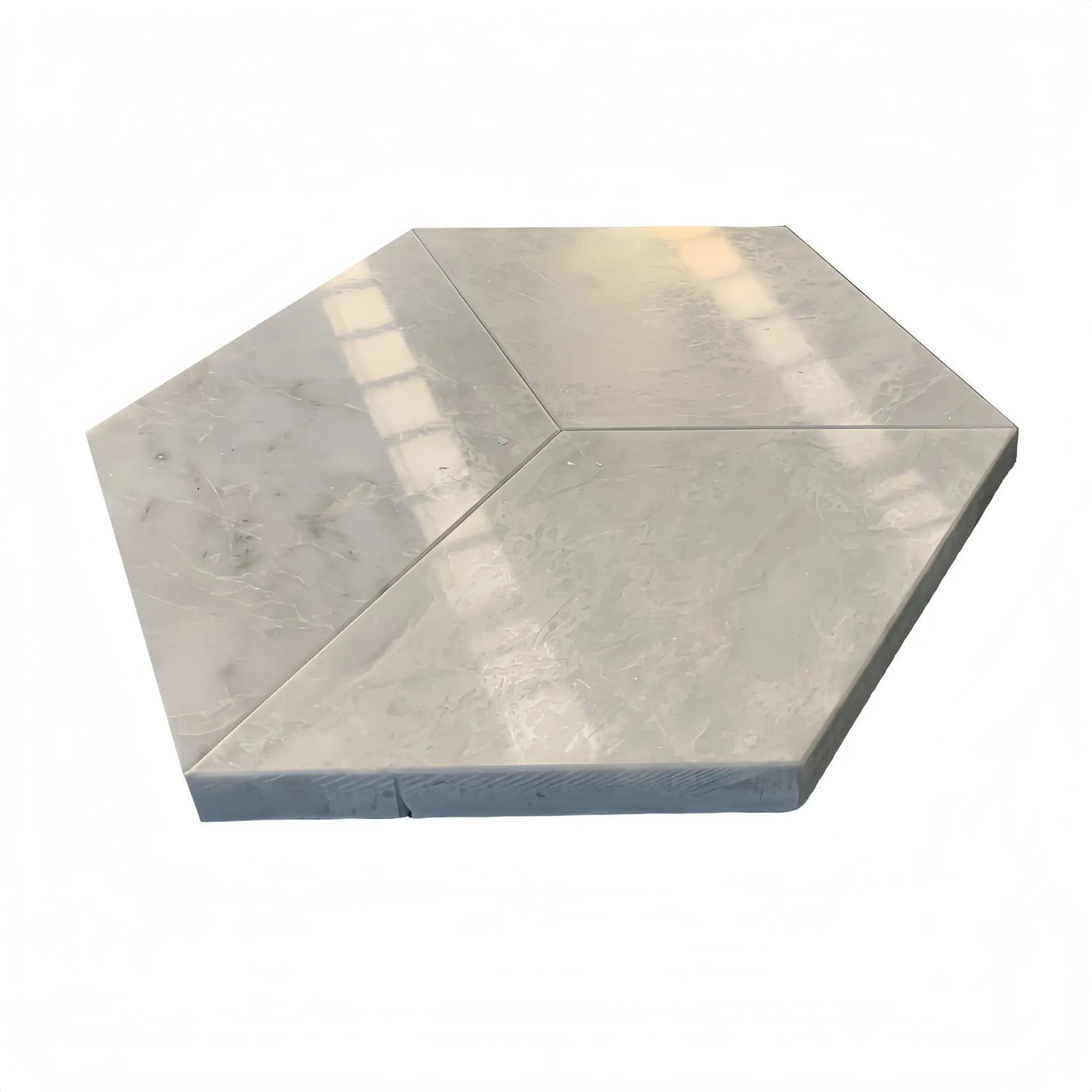 Hexagon Natural Marble Polished Tile For Wall And Floor (Set of 12) by HouseOfZazla