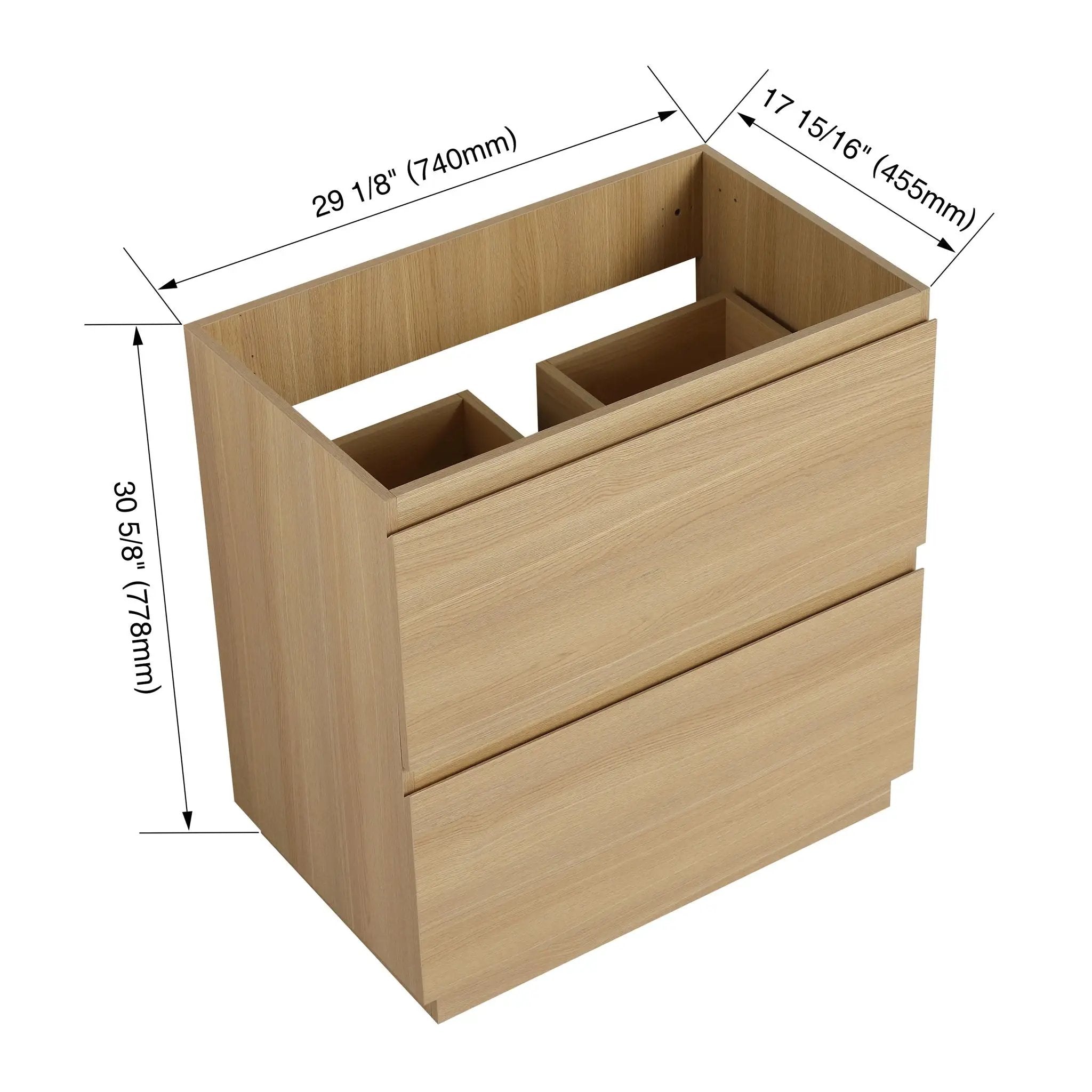 Modern Freestanding Bathroom Vanity Cabinet With Double Drawer by Unique Piece Furniture