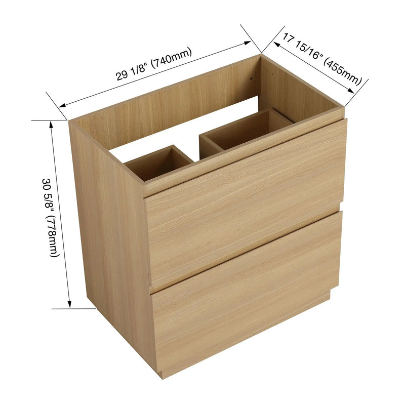 Modern Freestanding Bathroom Vanity Cabinet With Double Drawer by Unique Piece Furniture