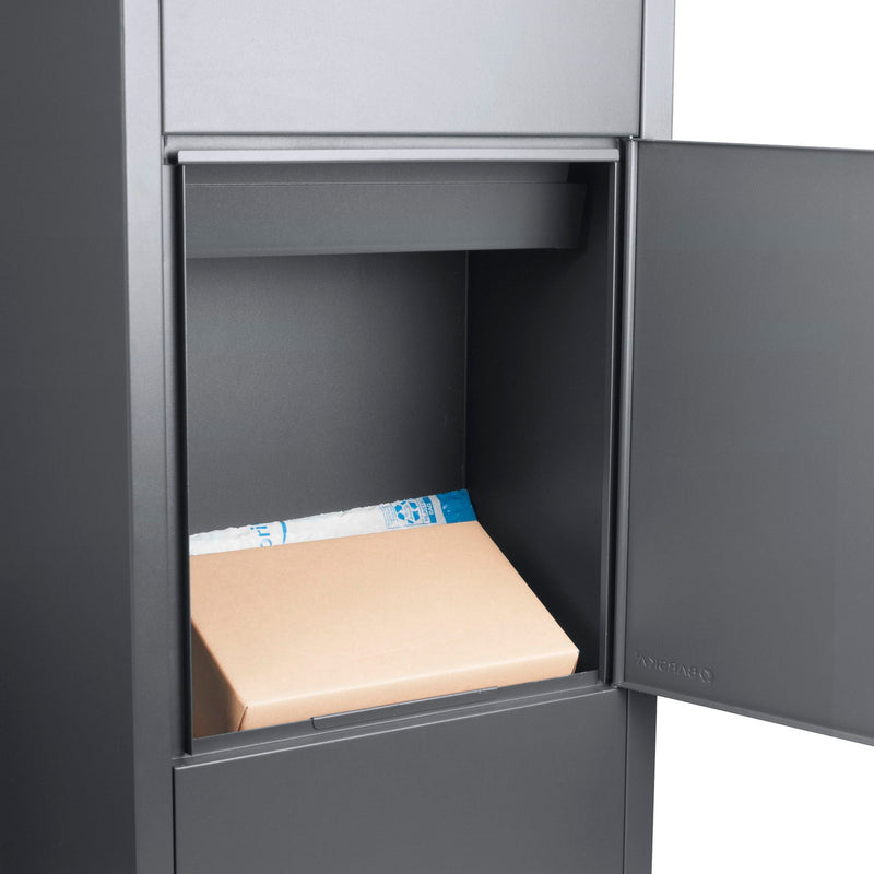 Steel Large Single Compartment Locking Parcel Drop Box With Keyed Access - Gray by HouseOfZazla
