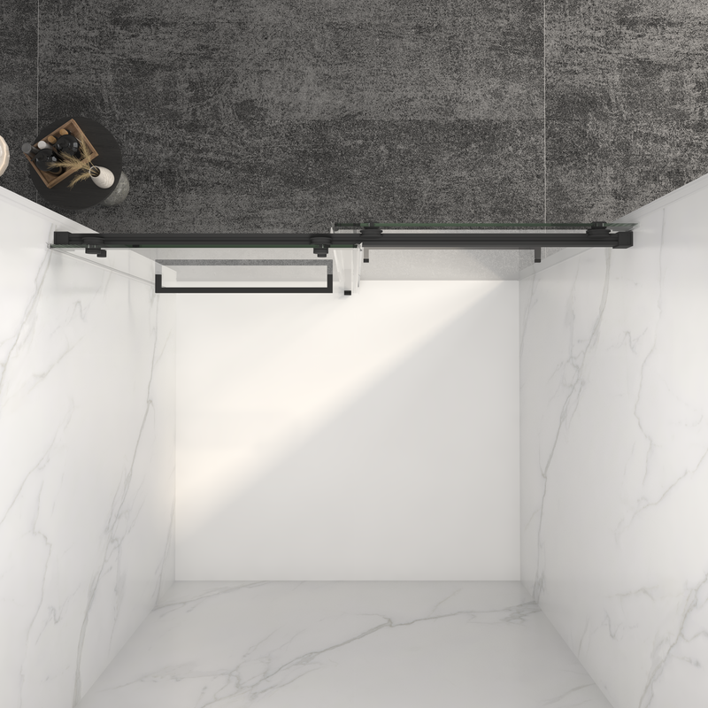 Frameless Double Sliding Shower Door by HouseOfZazla