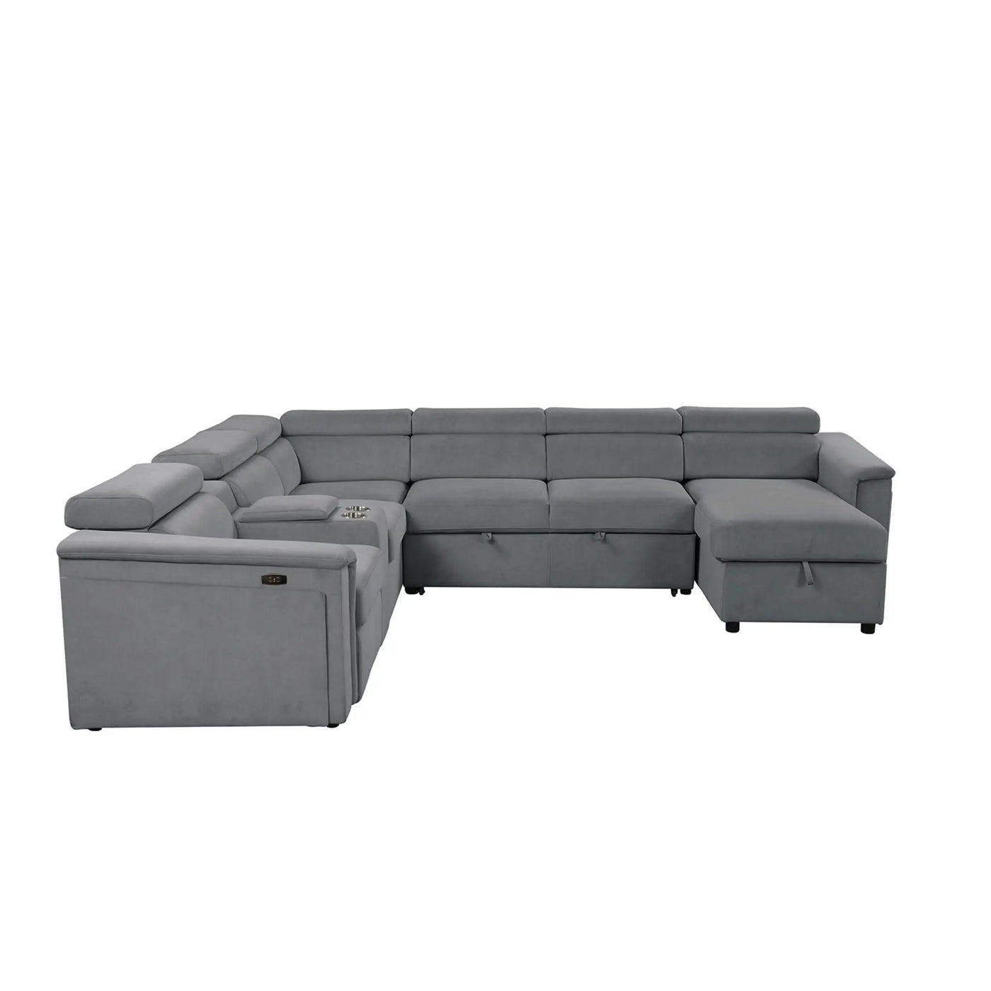 Harvey - Power Recliner Sleeper Sectional by HouseOfZazla