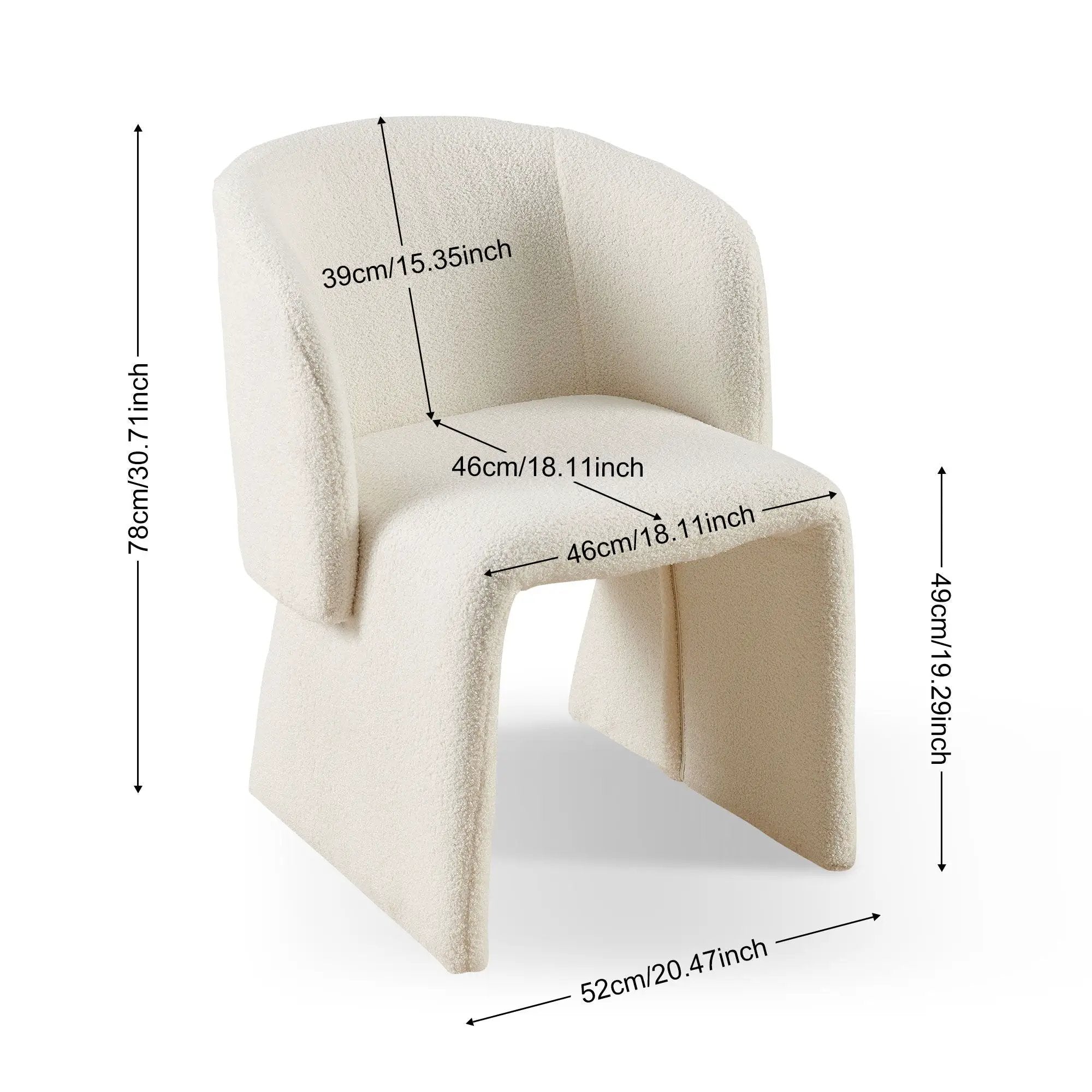 Modern Accent Chair Brown Single Sofa Chair, Upholstered Side Chair Teddy Comfy Chair For Dining Room / Bedroom / Living Room / Reception by HouseOfZazla