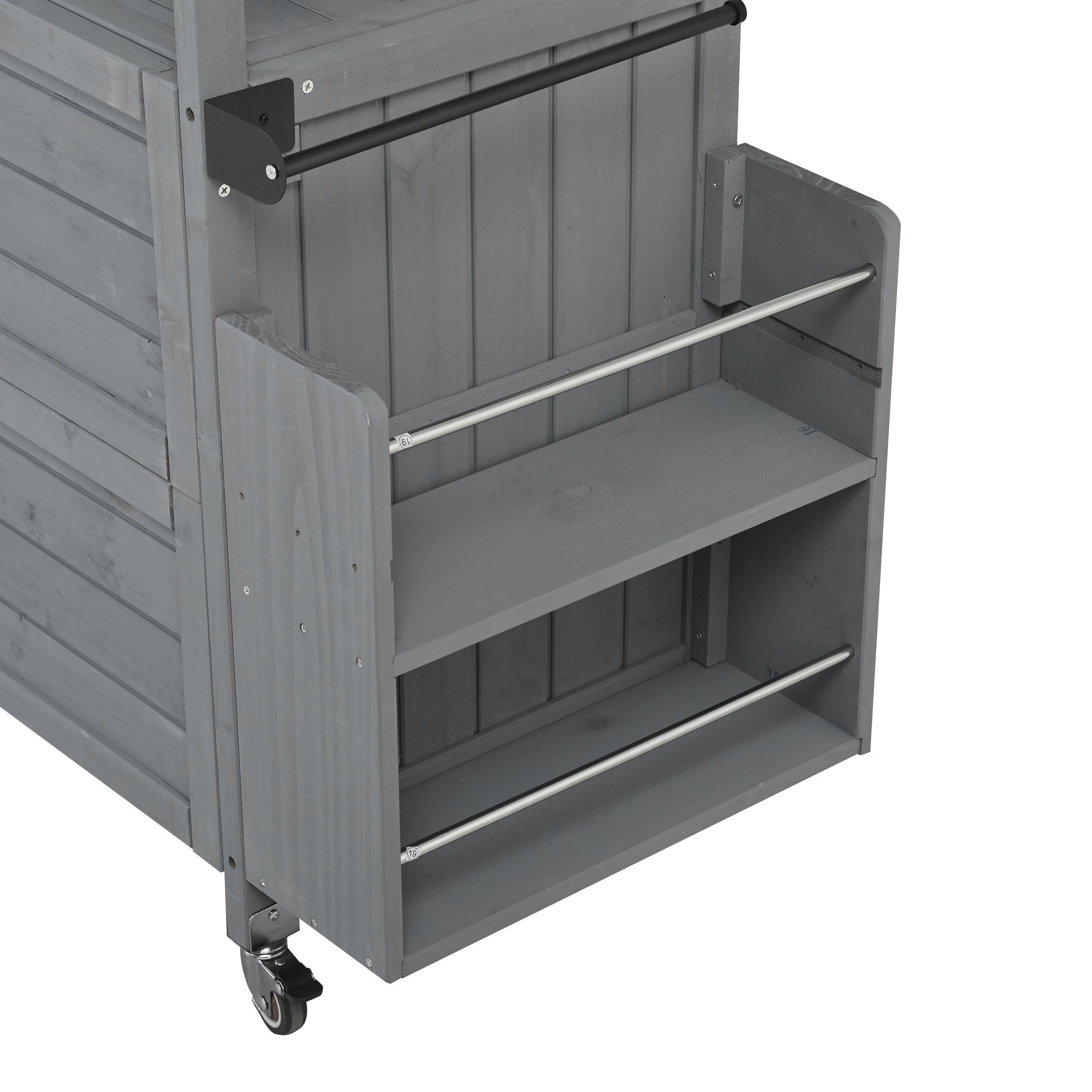 Foldable Outdoor Kitchen Island Patio Mobile Kitchen Cart by HouseOfZazla