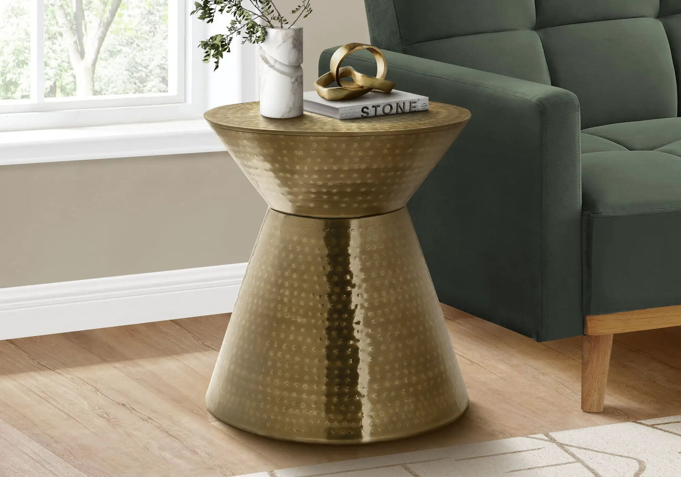Drum Accent Side Table, Contemporary & Modern Elegant Design by HouseOfZazla