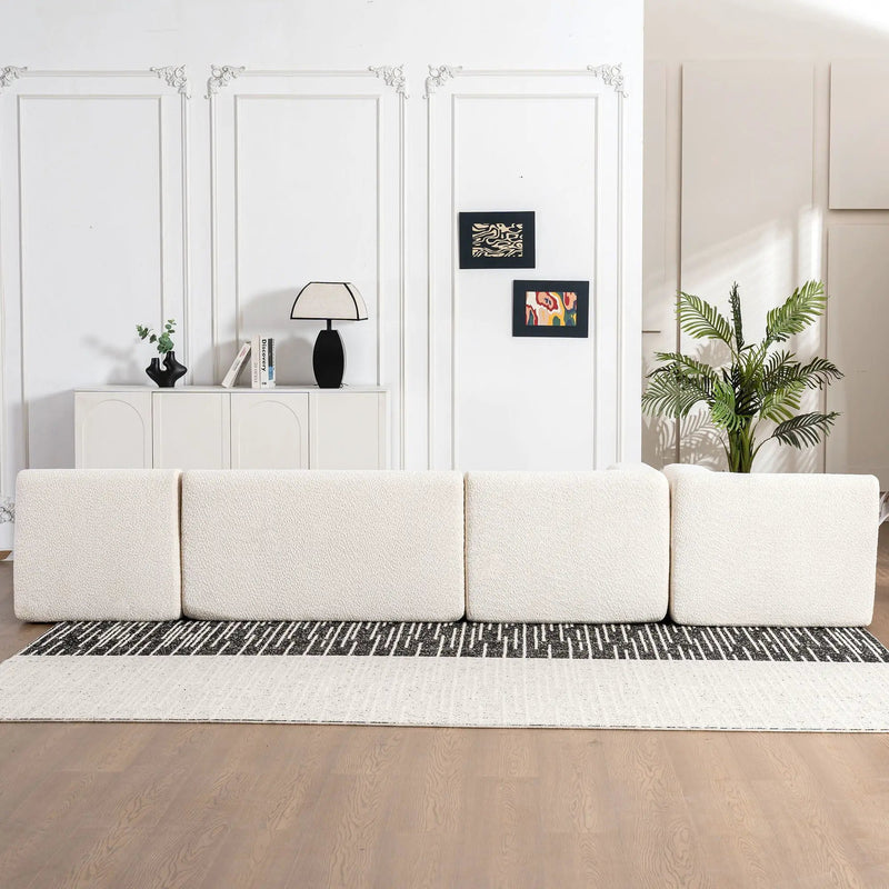 Upholstered Sofa Free Combined Sofa Couch With 2 Chaise Lounge And Five Back Pillows For Living Room by HouseOfZazla