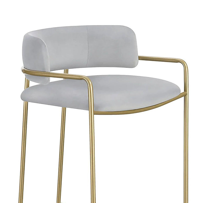 Allemonde - Low Back Stool - Gray by HouseOfZazla