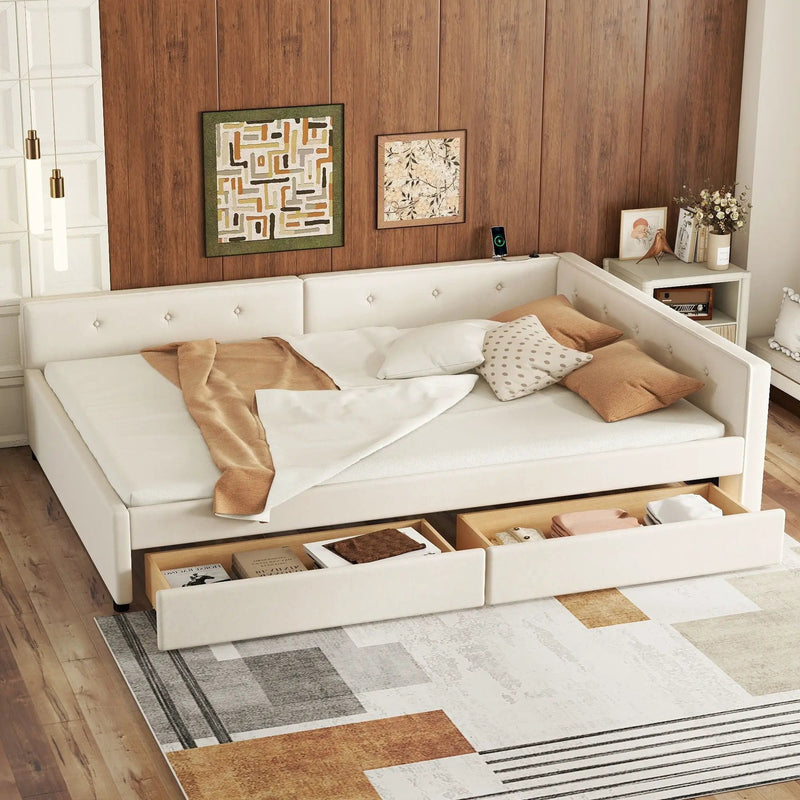 Platform Bed With USB Ports by Unique Piece Furniture