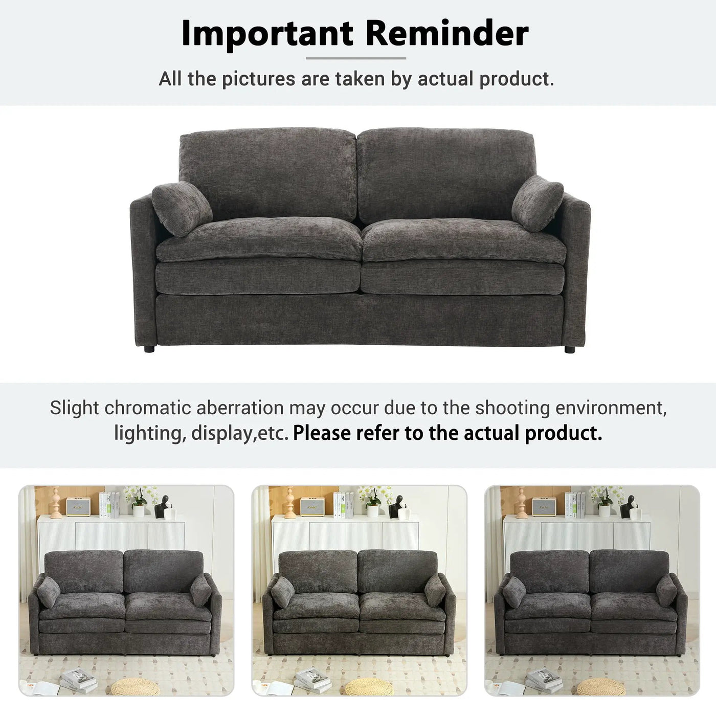 Cozy Upholstered Cushion Loveseat Sofa For Living Room by HouseOfZazla