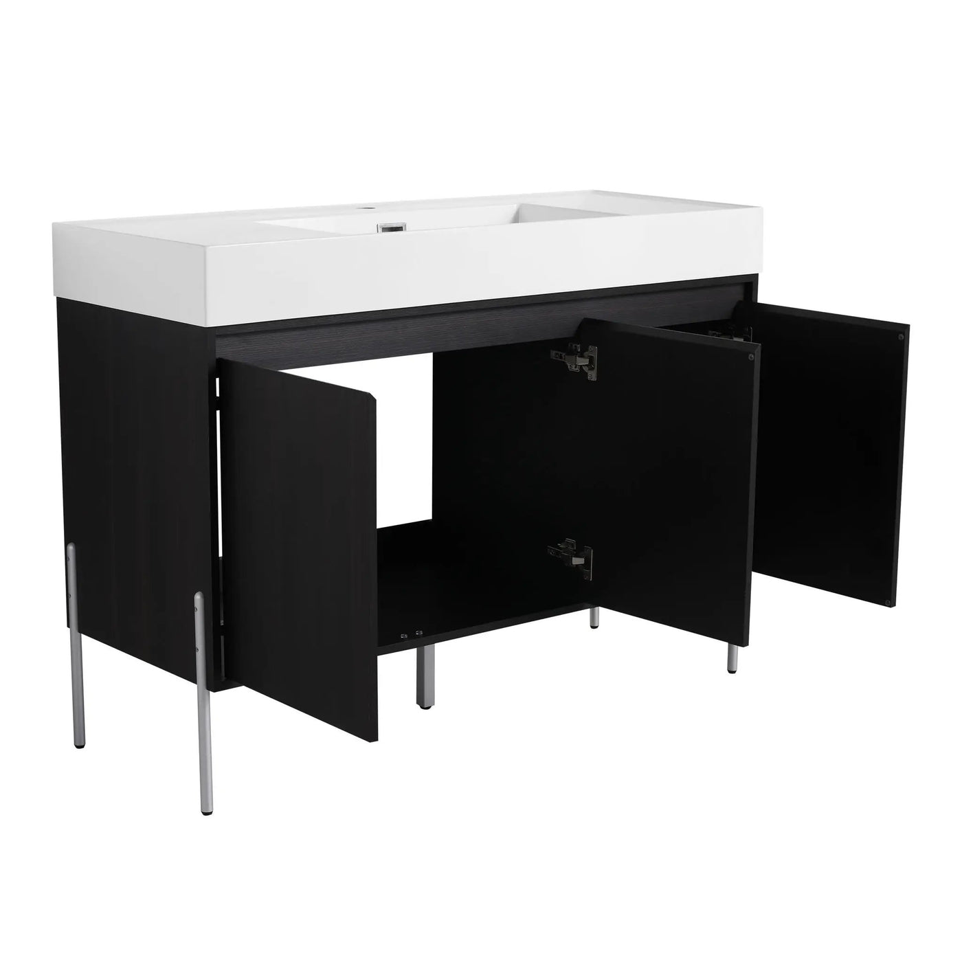 Freestanding Bathroom Vanity With Resin Sink And Storage Cabinet by HouseOfZazla