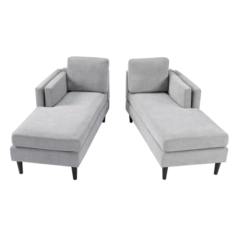 Chaise Lounge Sofa Bed With Dual Layer Armrests For Living Room by Unique Piece Furniture