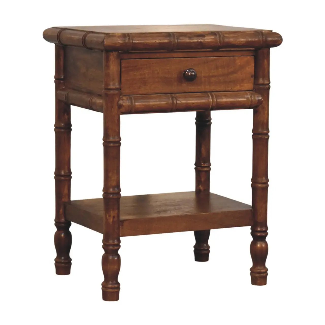 Solid Wood Bamboo Heritage Bedside Table by HouseOfZazla