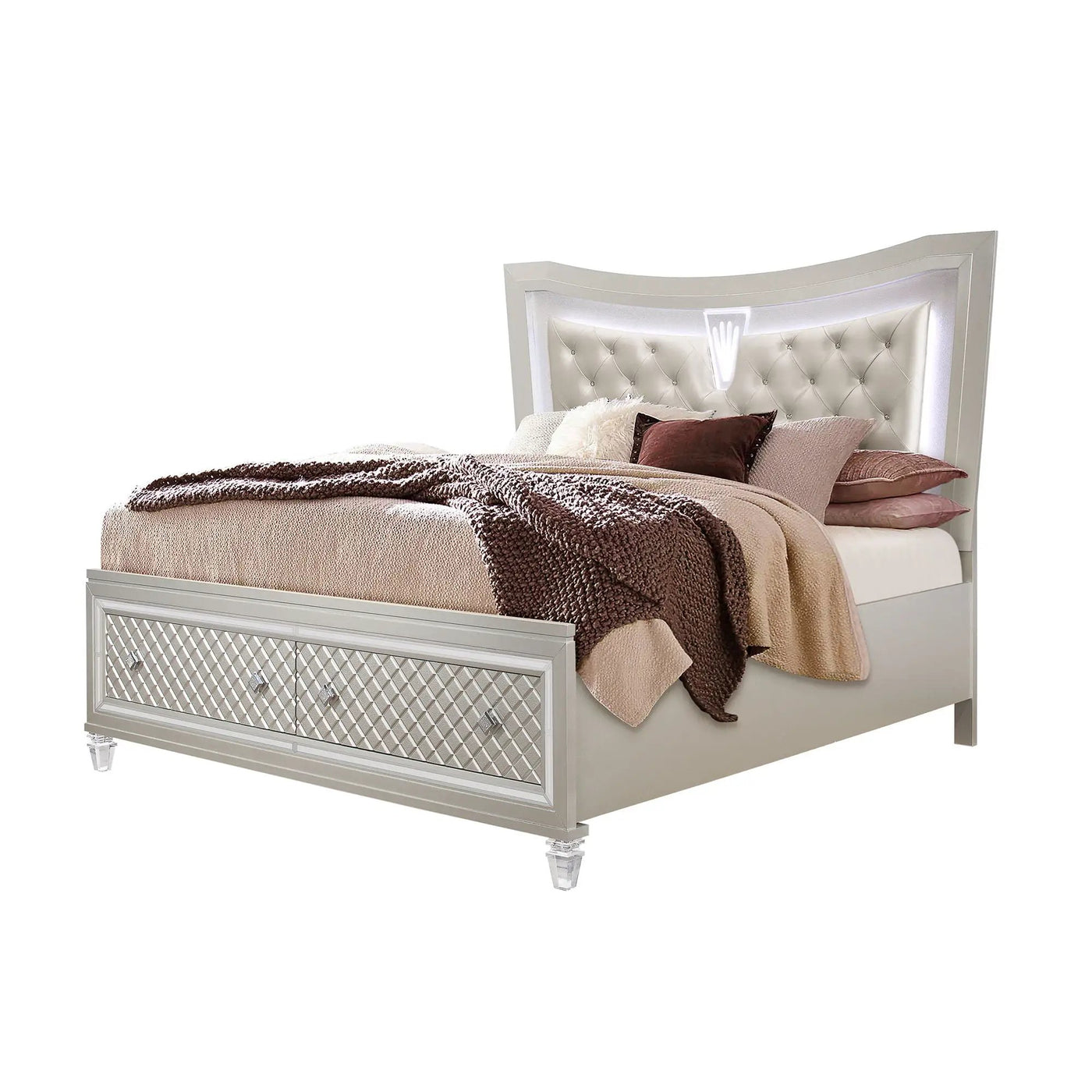 Cross - Elegant Design Bed With LED by HouseOfZazla