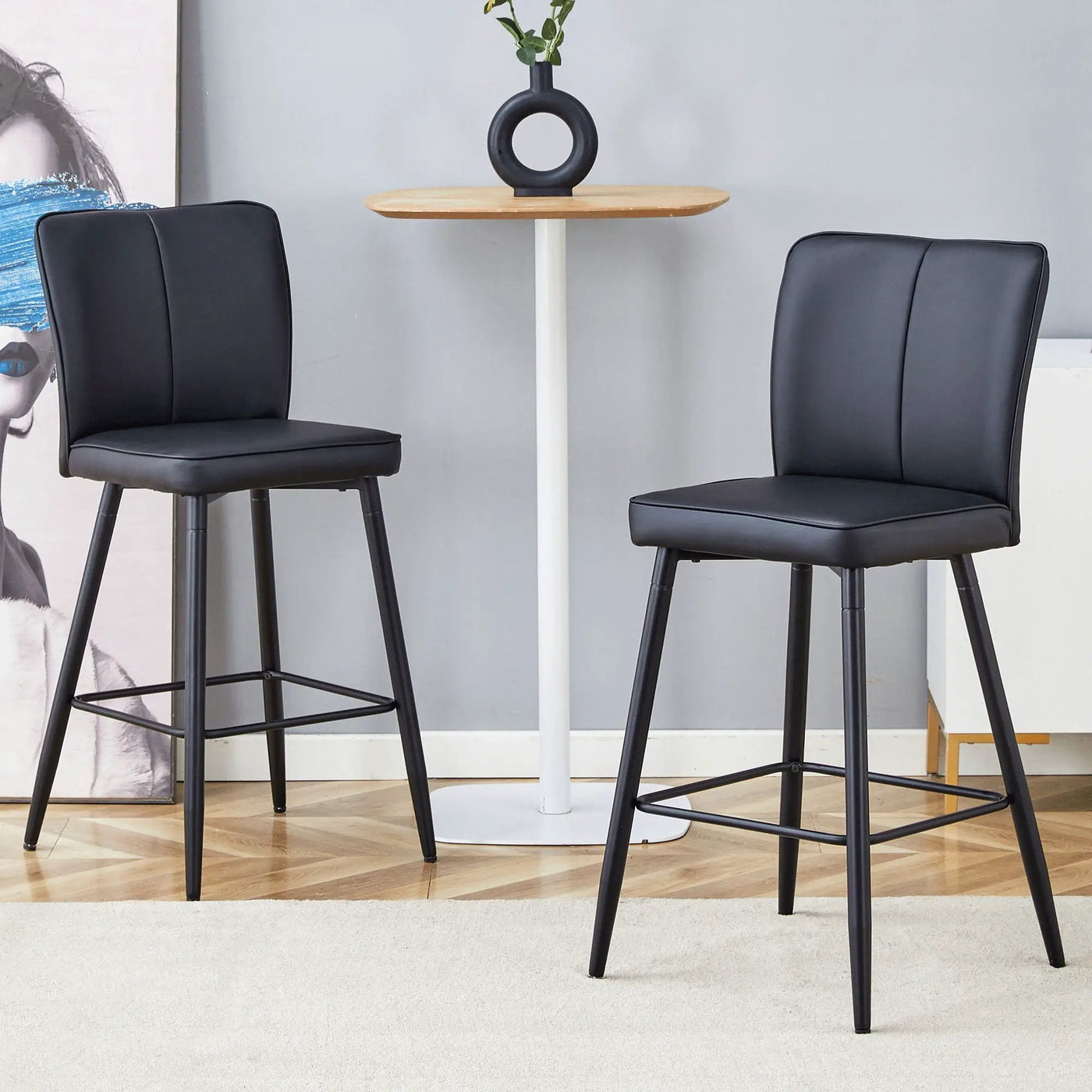 Modern Style Chair With Sleek Backrest Design (Set of 2) by HouseOfZazla