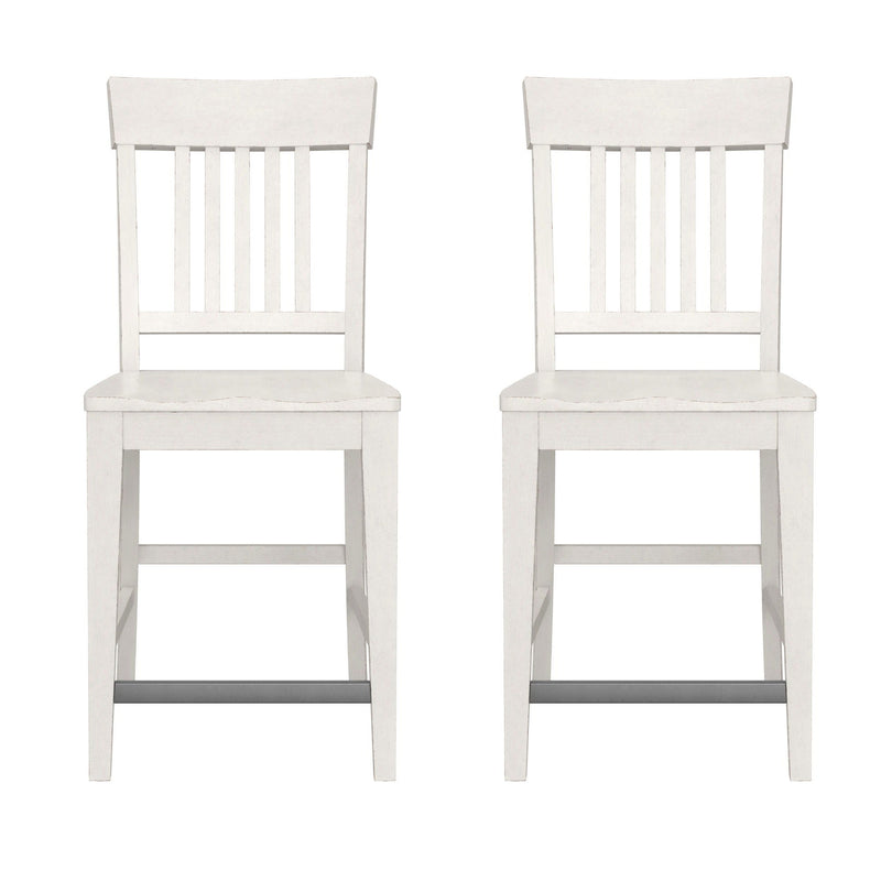 Slat Back Counter Stools with Easy Assembly - White, photo 3 of 6