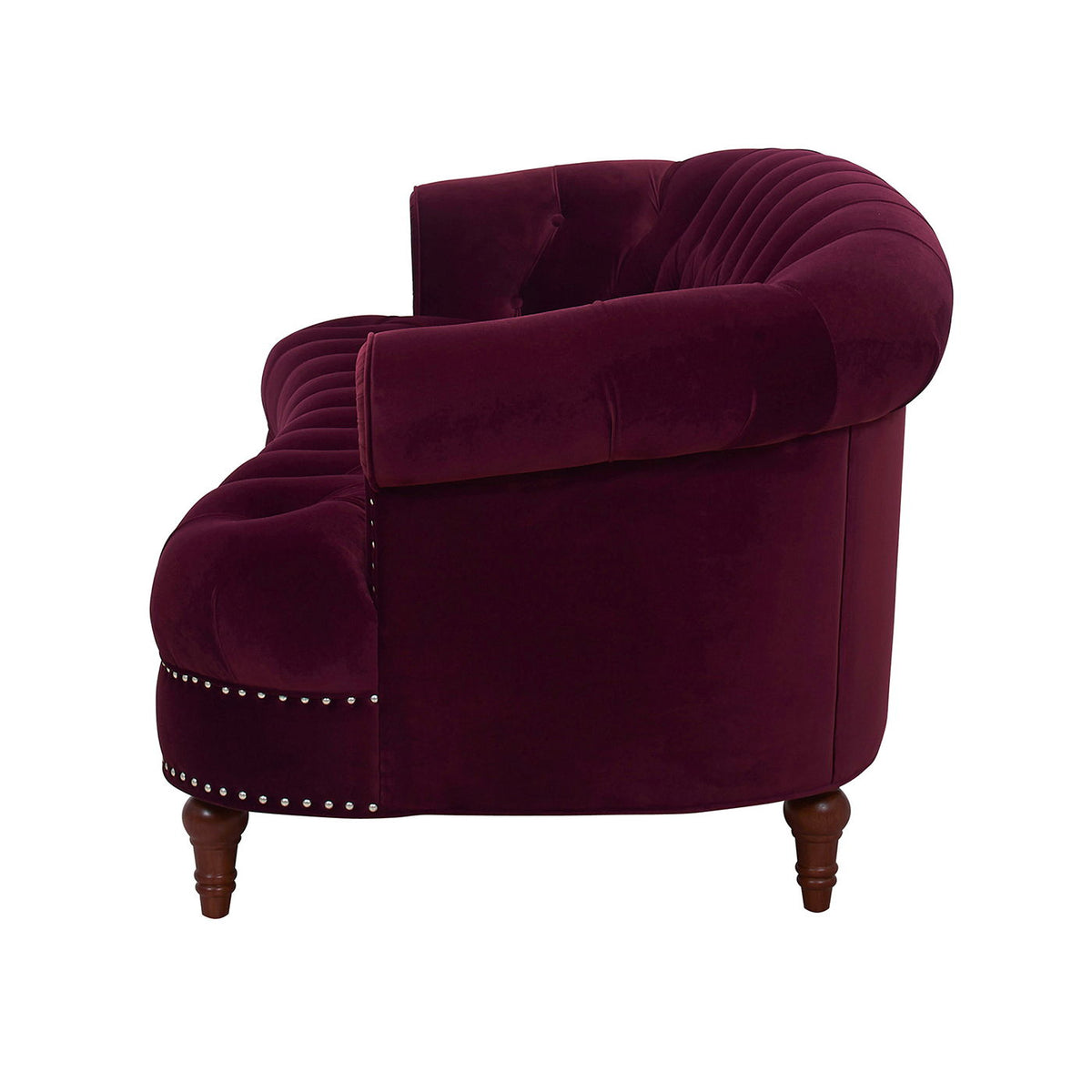 Victorian Chesterfield Tufted Sofa with Kiln-Dried Hardwood Frame - Dark Green, Dark Red, Blue, photo 5 of 28