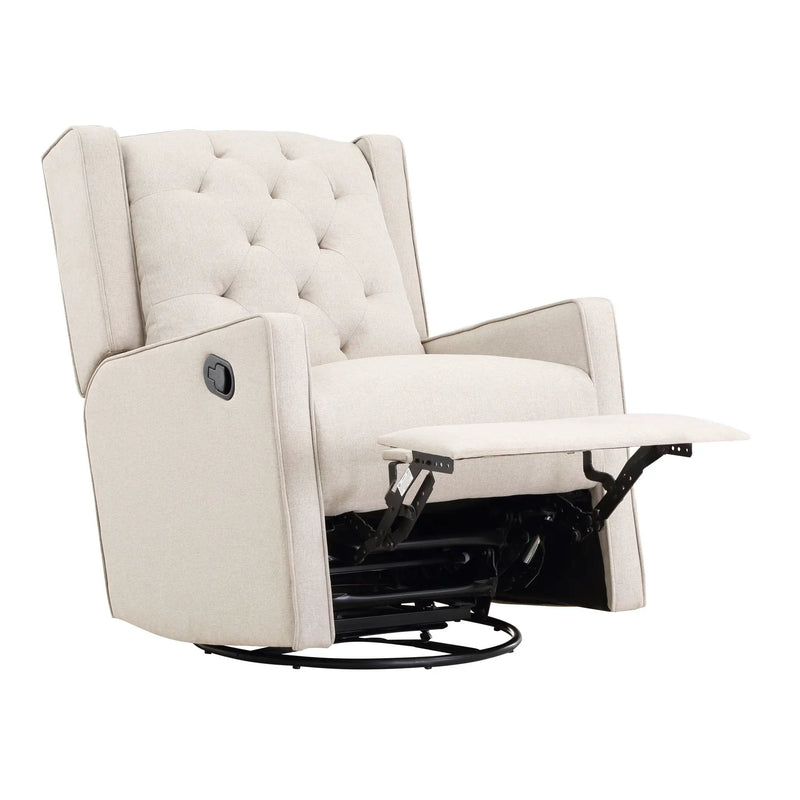 Milah - Gliding Swivel Recliner Tufted by HouseOfZazla
