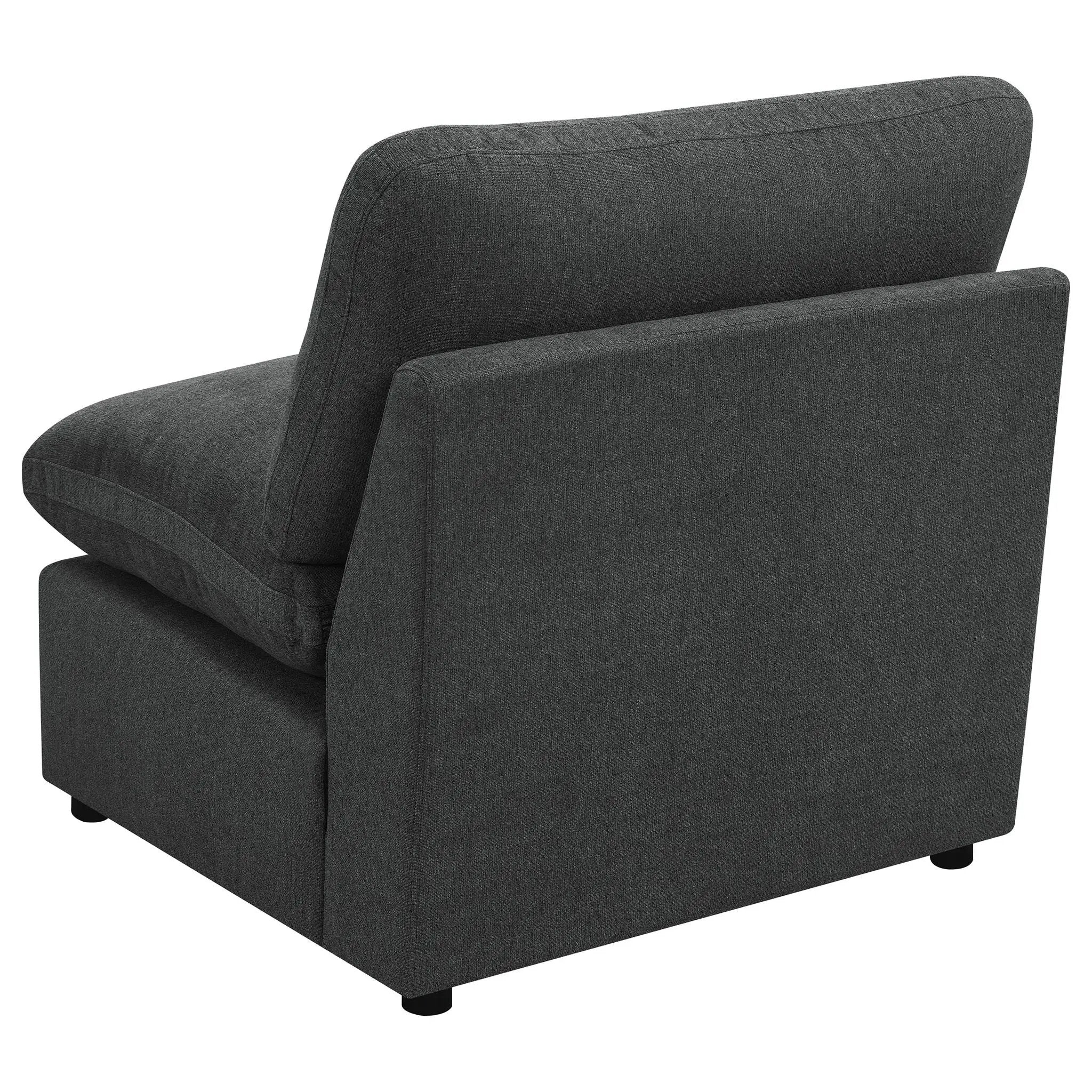 Collins Modular Armless Chair Dark Grey by Unique Piece Furniture
