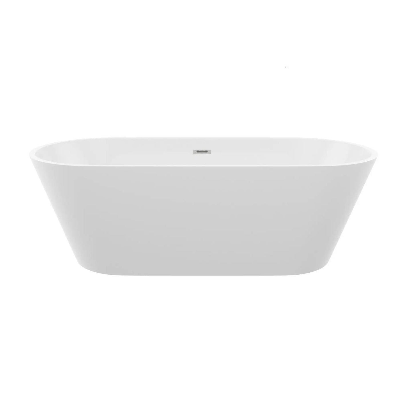 Gloss Freestanding Bathtub With Drain, Stand Alone Soaking Tub by HouseOfZazla