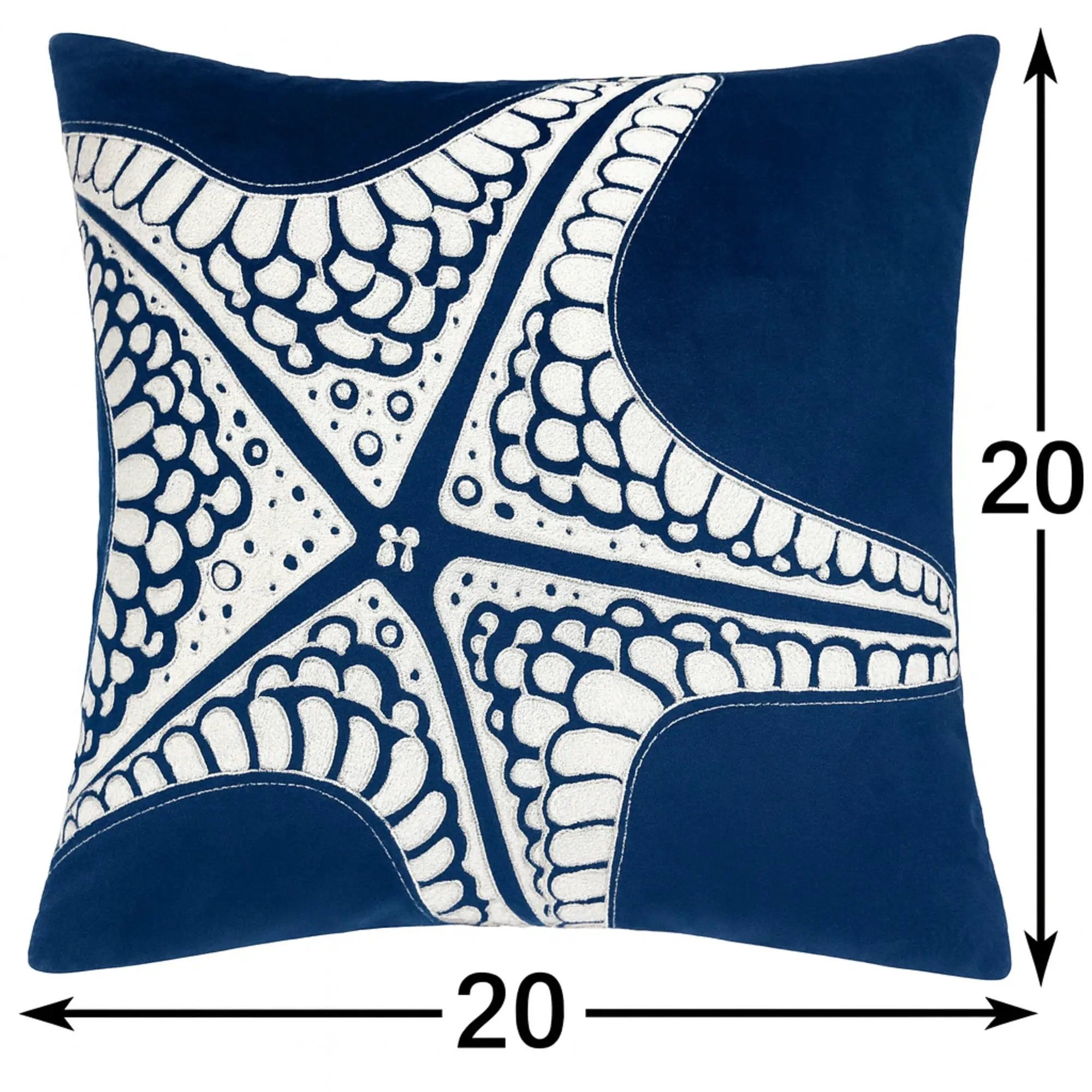 Seastar Starfish Pillow Cover - Indigo by HouseOfZazla
