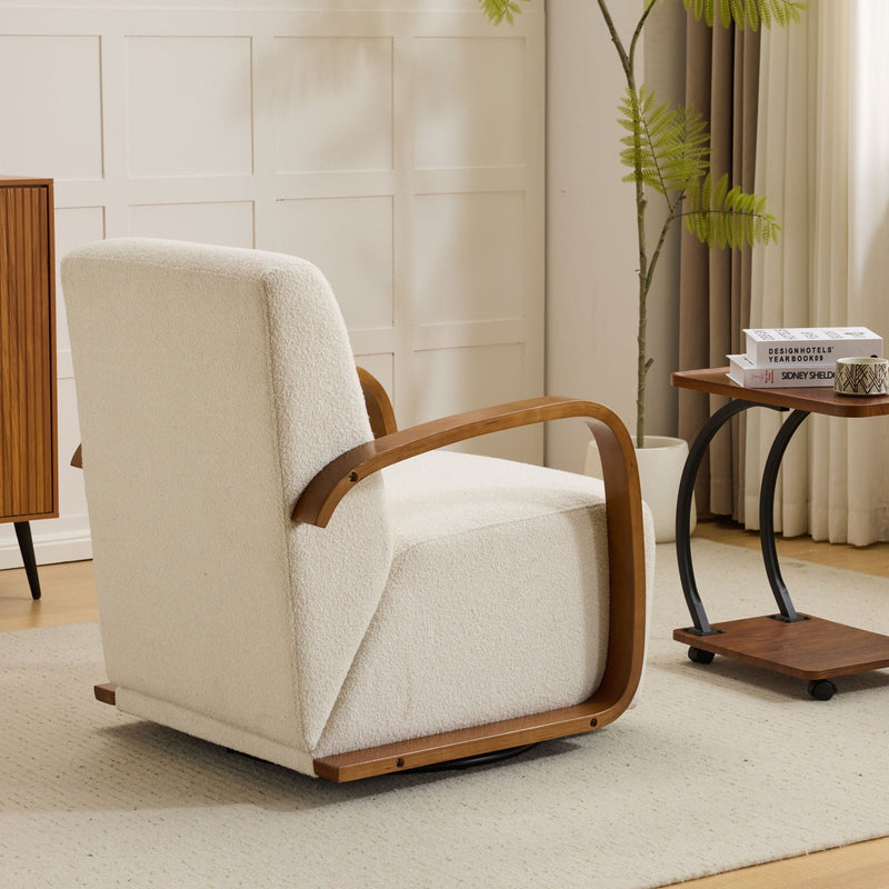 Swivel Accent Rotatable Ergonomic Single Chair For Living Room by HouseOfZazla