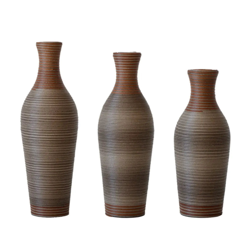 Classic And Neat Floor Vase, High Independent Flower Stand (Set of 3) by Unique Piece Furniture