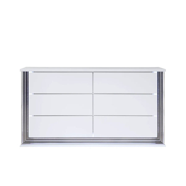 Moon - Commode Lisse Avec LED - Blanc