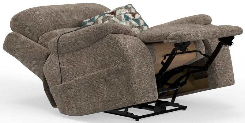 Joya - Power Lay Zero Gravity Recliner With Power Adjustable Headrest And CR3 Heat/Massage/Lumbar/ZG - Mushroom by Unique Piece Furniture