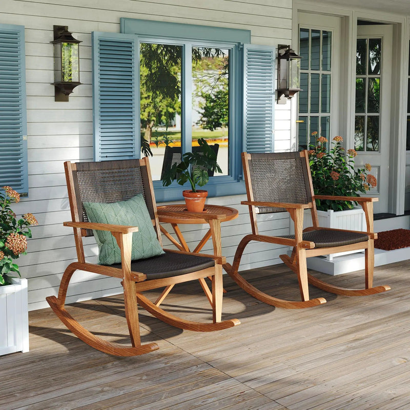 Go 2 Pieces Patio Rocking Chair Set by HouseOfZazla