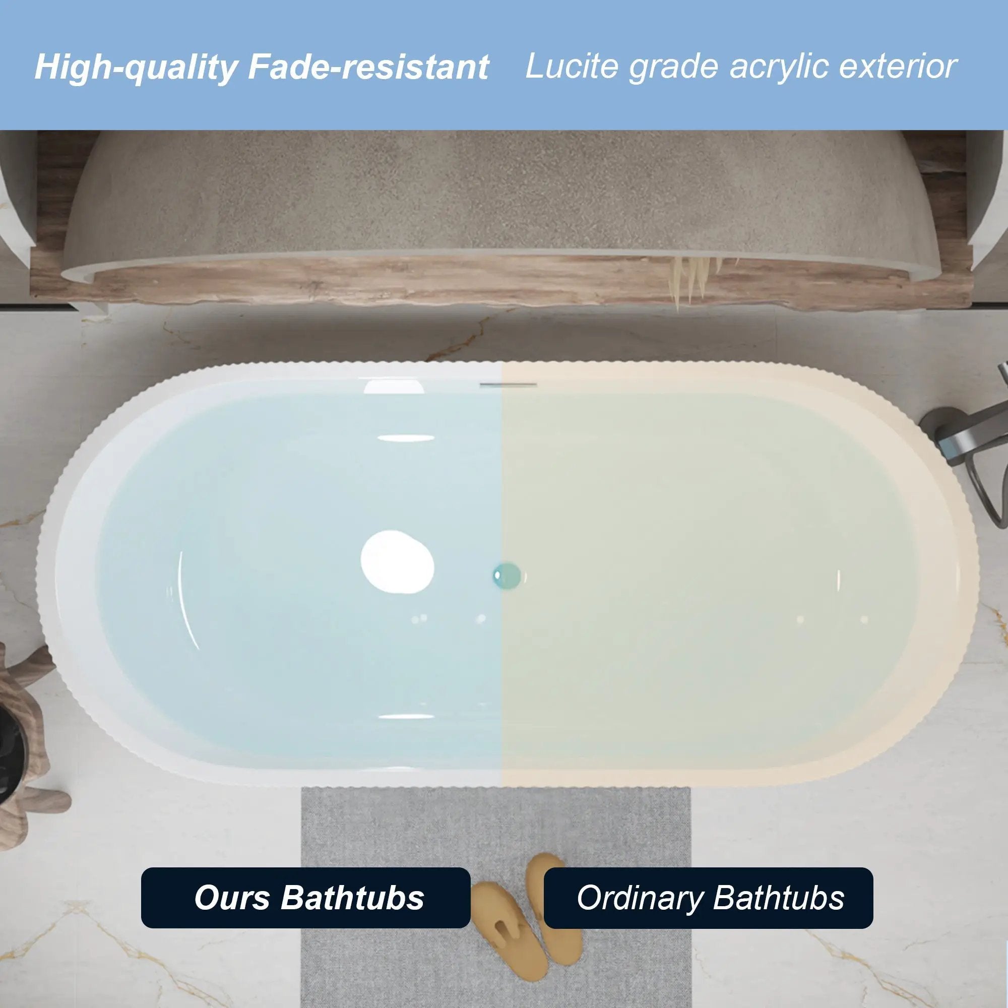 67" Linear Acrylic Freestanding Bathtub by HouseOfZazla