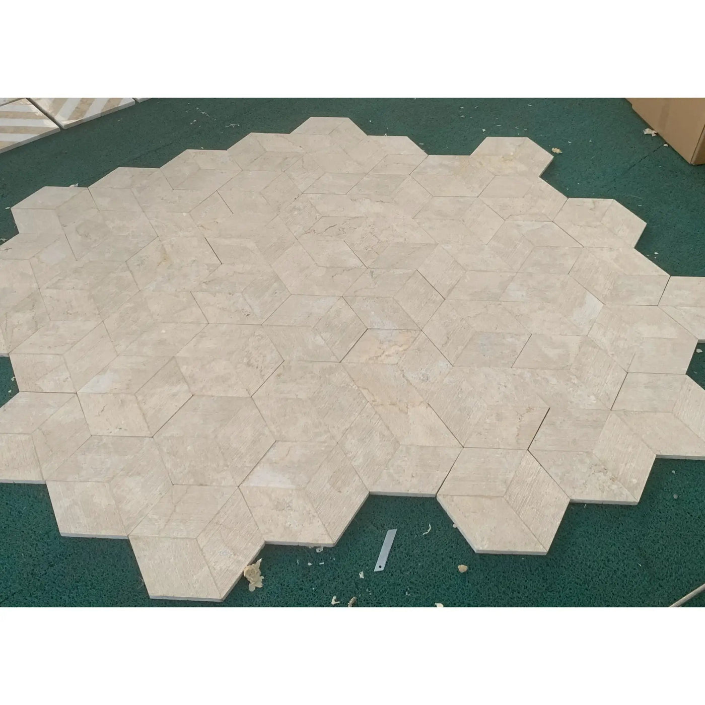 Hexagon Natural Marble Polished Tile For Wall And Floor (Set of 12) by HouseOfZazla
