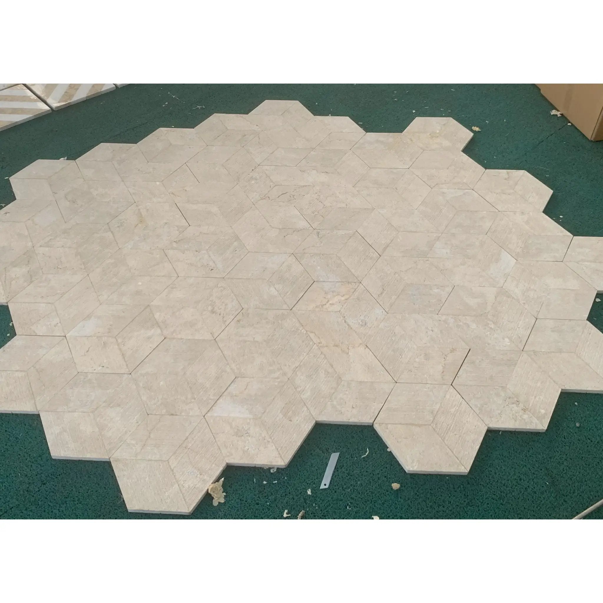 Hexagon Natural Marble Polished Tile For Wall And Floor (Set of 12) by HouseOfZazla