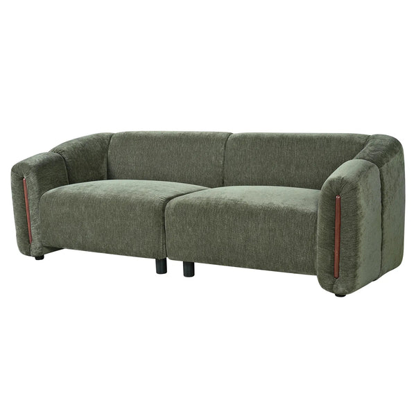 87.4" Modern Minimalist Curved Block Sofa, photo 2 of 10