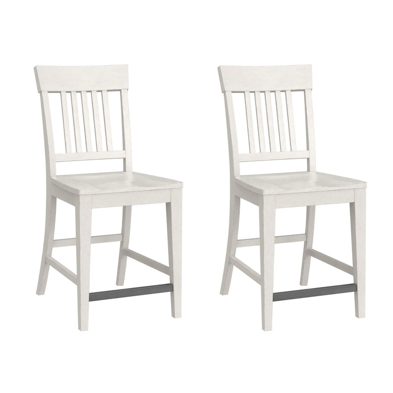 Slat Back Counter Stools with Easy Assembly - White, photo 4 of 6