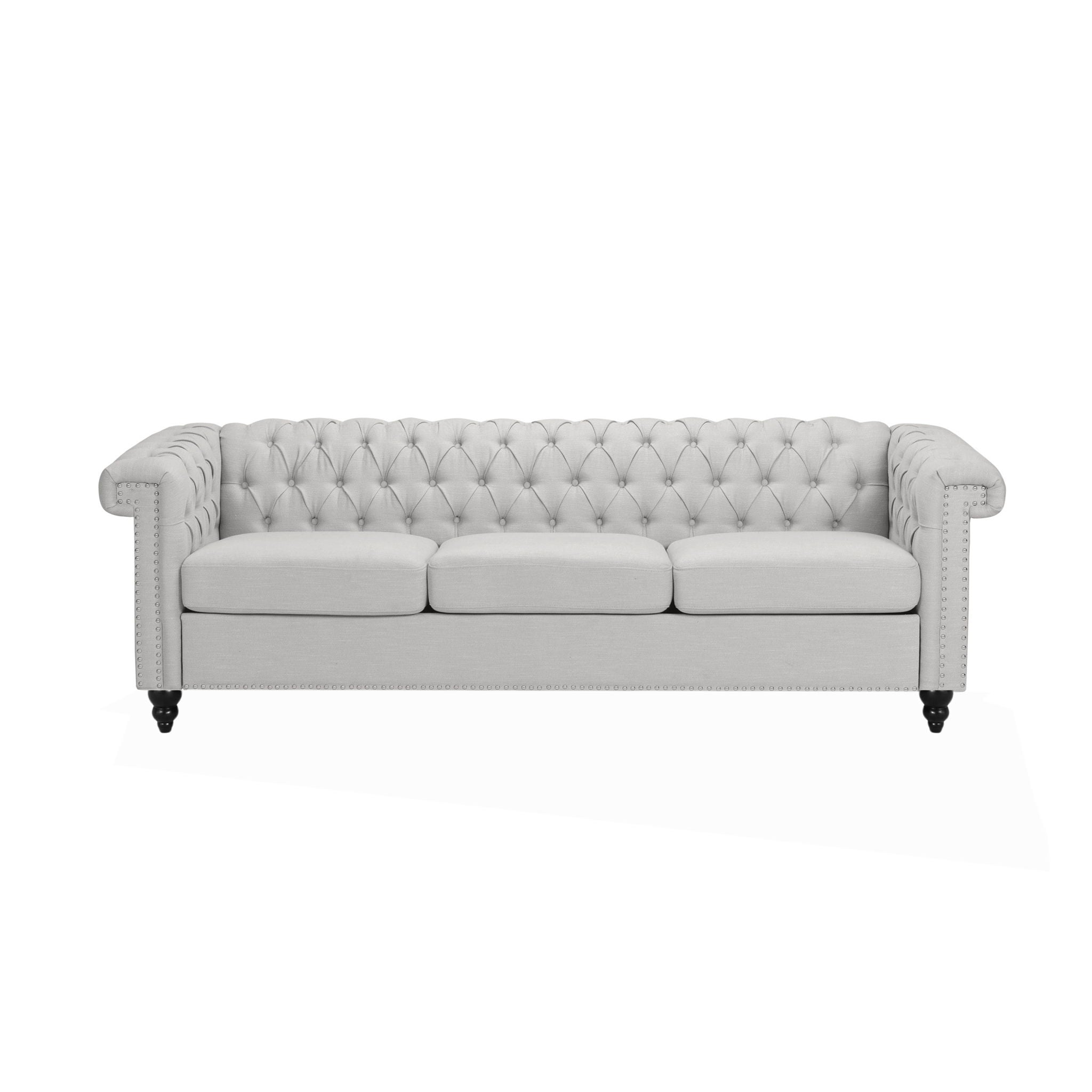 Chesterfield Style 3 Seater Sofa With Deep Button Tufting by HouseOfZazla