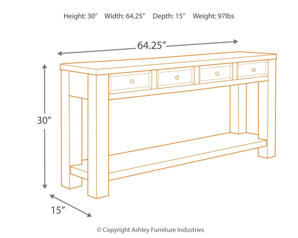 Gavelston - Sofa Table - Black, photo 2 of 4