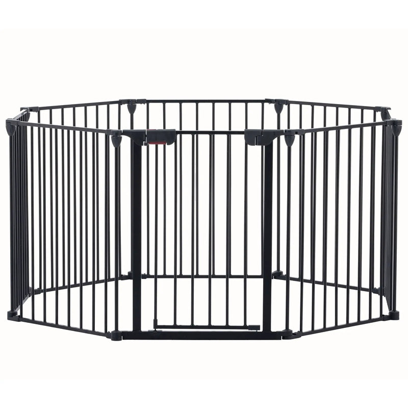 Adjustable Safety Gate Play Yard Metal Doorways Fireplace Fence Christmas Tree Fence Gate For House Stairs Gate Prohibited Area Fence by HouseOfZazla