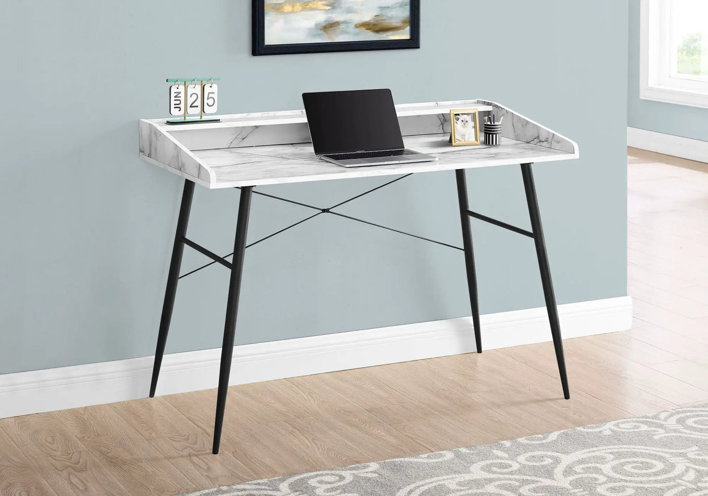 Computer Desk For Home Office With Laptop Storage Shelves by HouseOfZazla